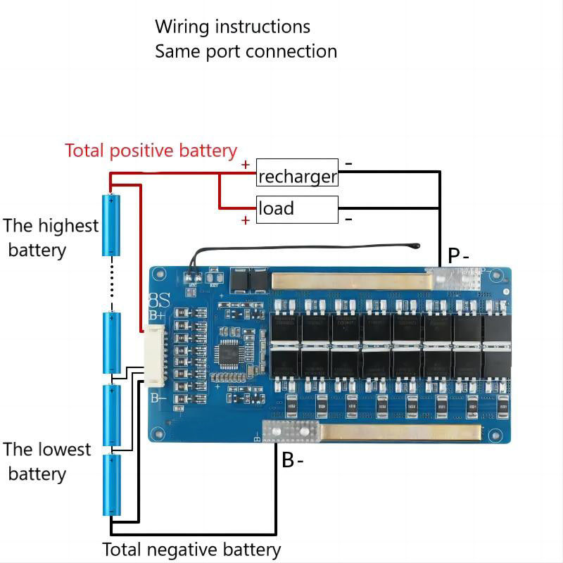 Lithium-Eisenphosphat-Batterie-Schutzbrett der Serie 8 24V 40A 50A 60A Online-PCB-Herstellung